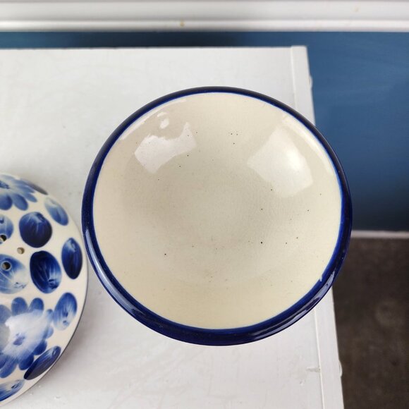 Wax Melt Tea Light Two Piece Blue White Lamp Thailand - Picture 5 of 8